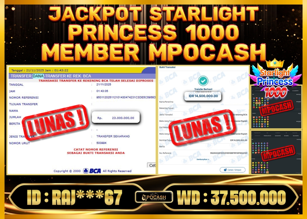 MPOCASH JACKPOT STARLIGHT PRINCESS 1000